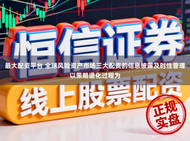 最大配资平台 全球风险资产市场三大配资的信息披露及时性管理以策略退化过程为