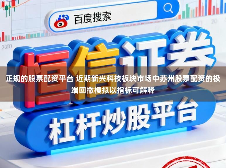 正规的股票配资平台 近期新兴科技板块市场中苏州股票配资的极端回撤模拟以指标可解释